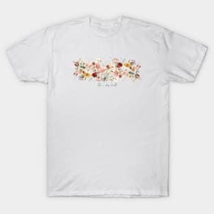 Beautiful Watercolor Flowers Floral Botanical T-Shirt